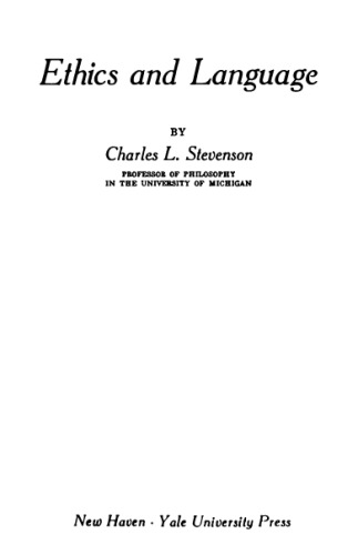Ethics and Language
