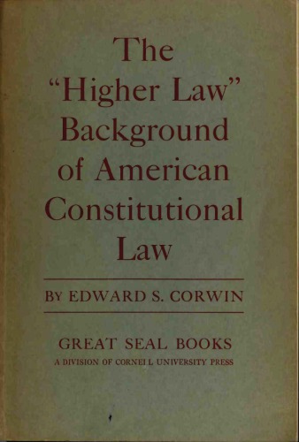 The higher law background of American constitutional law