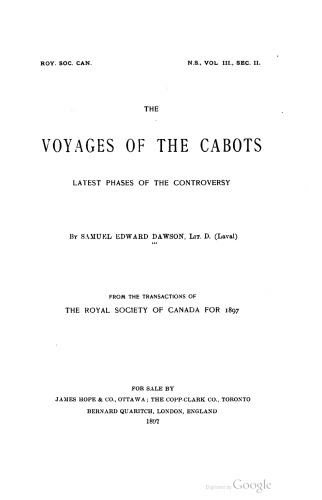 The Voyages of the Cabots ; latest phases of the controversy