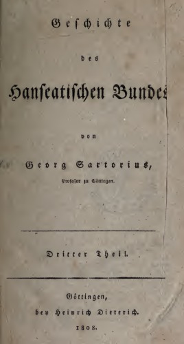 Geschichte des Hanseatischen Bundes