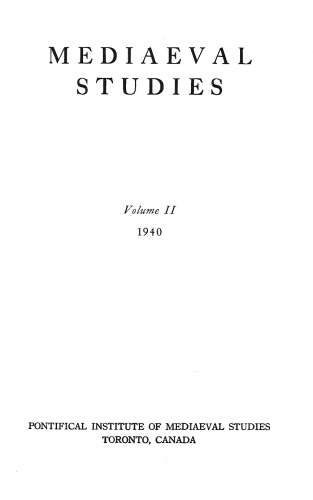 Mediaeval Studies