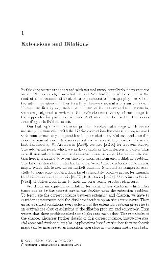 Extensions and Dilations