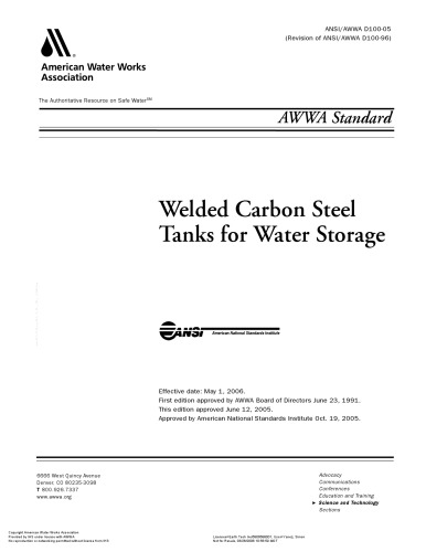 Welded Carbon Steel Tanks for Water Storage