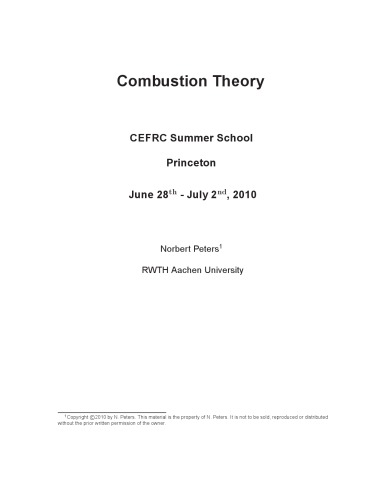 Combustion Theory
