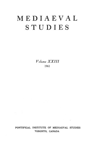 Mediaeval Studies