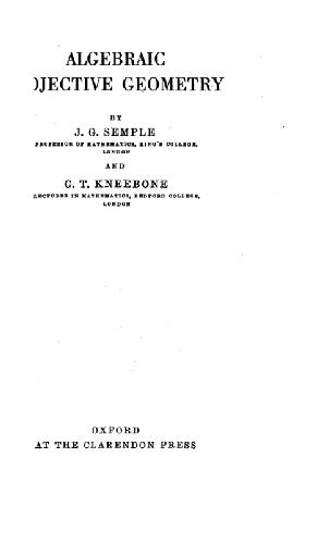 Algebraic projective geometry