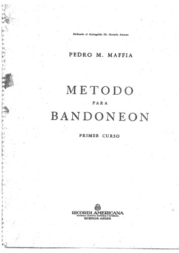 Método para Bandoneón. Primer Curso