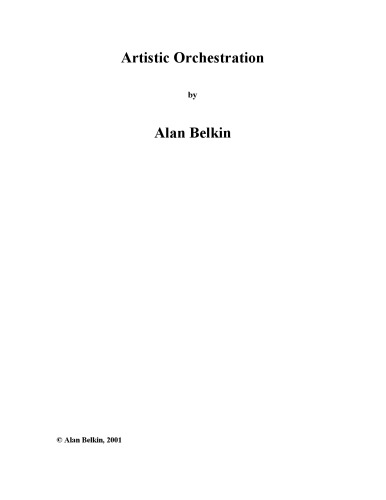 Artistic orchestration