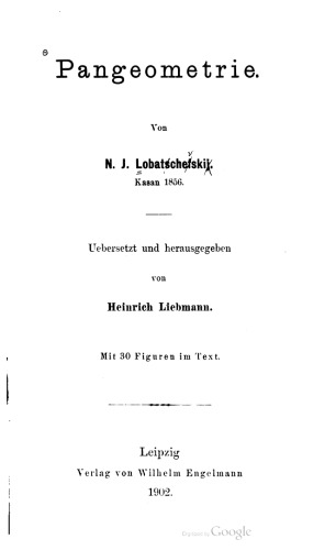 Pangeometrie (Kasan, 1856)