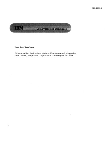 Data file handbook