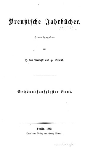 Preußische Jahrbücher
