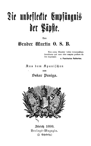 Die unbefleckte Empfängnis der Päpste