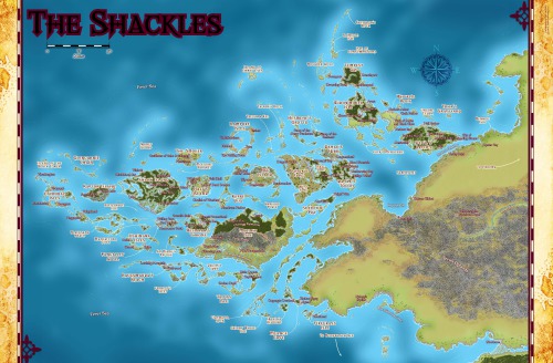 Pathfinder Campaign Setting: Isles of the Shackles Map