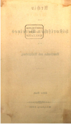 Archiv des Historischen Vereins von Unterfranken und Aschaffenburg