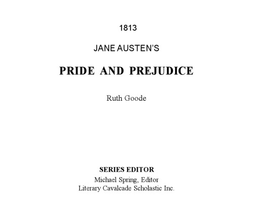 Jane Austen’s Pride And Prejudice