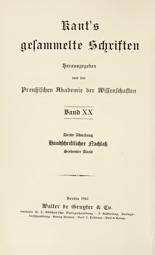 Handschriftlicher Nachlaß