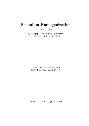 School on Homogenization