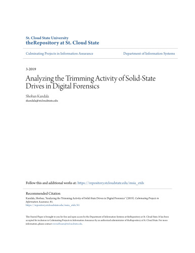 [Master's Thesis] Analyzing the Trimming Activity of Solid-State Drives in Digital Forensics