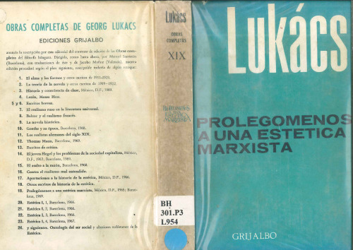 Prolegómenos a una estética marxista
