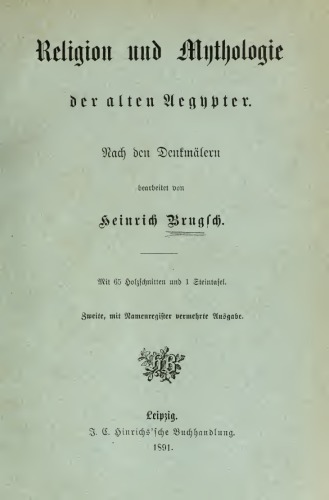 Religion und Mythologie der alten Aegypter
