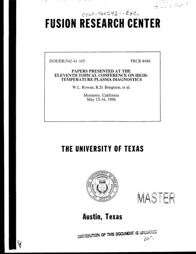 W7-AS contributions to the 11th Topical Conference "High Temperature Plasma Diagnostics" : (12 - 16 May 1996, Monterey, California) ; W7-AS contributions to the 12th International Conference on Plasma Surface Interactions : (20 - 24 May 1996, St.-Raphael, France) [u.a.] ;Max-Planck-Institut für Plasmaphysik, Garching bei München
