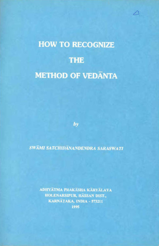 How to Recognize the Method of Vedānta