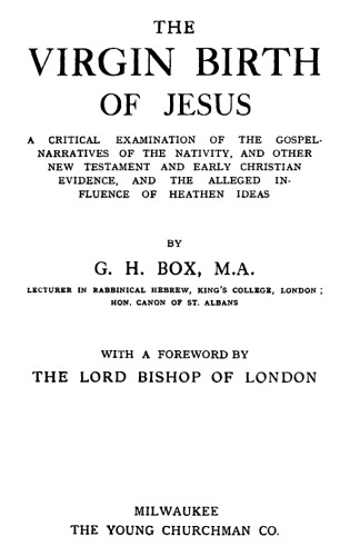The Virgin Birth of Jesus
