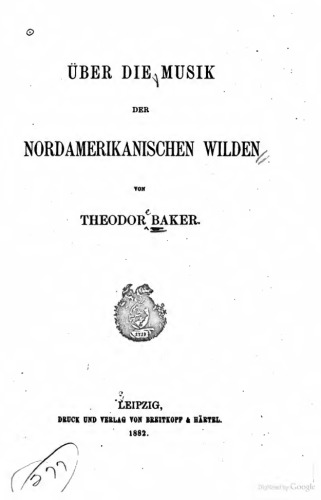 Über die Musik der nordamerikanischen Wilden