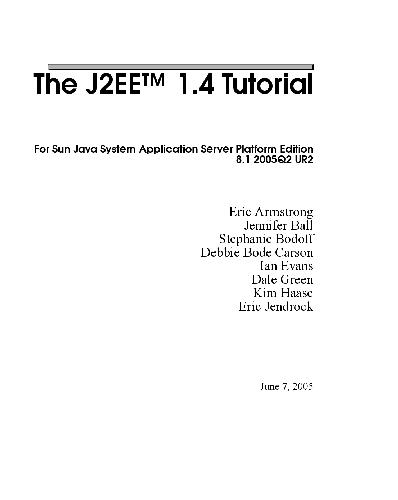 The J2EE 1.4 tutorial