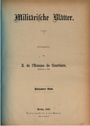 Militärische Blätter