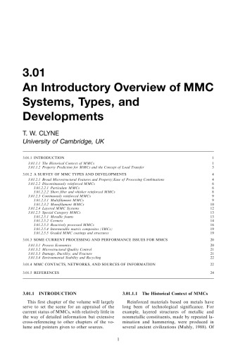 Comprehensive Composite Materials [Vol 3 - Metal Matrix Composites]