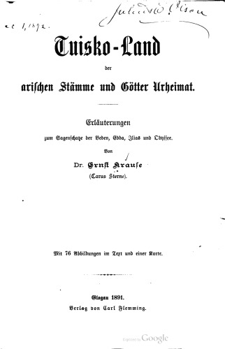 Tuisko land der arischen Stämme und Götter