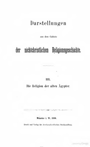 Die Religion der alten Ägypter