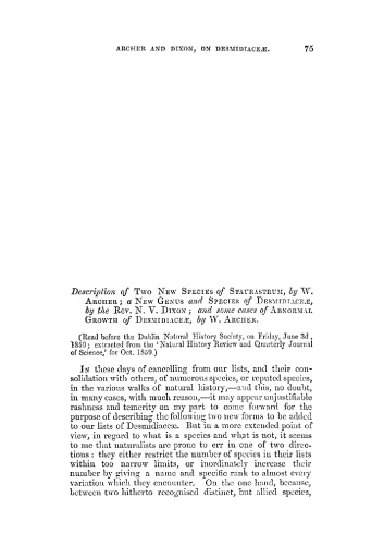 Description of two new species od Staurastrum