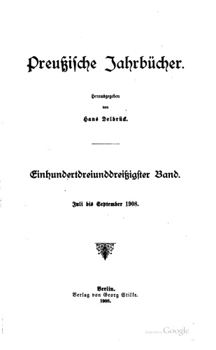 Preußische Jahrbücher