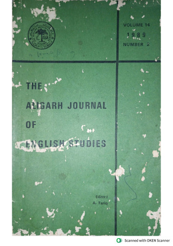 The Aligarh Journal of English Studies