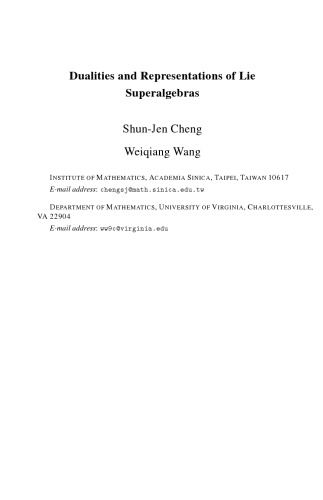 Dualities and representations of Lie superalgebras