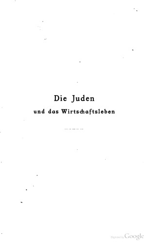 Die Juden und das Wirtschaftsleben