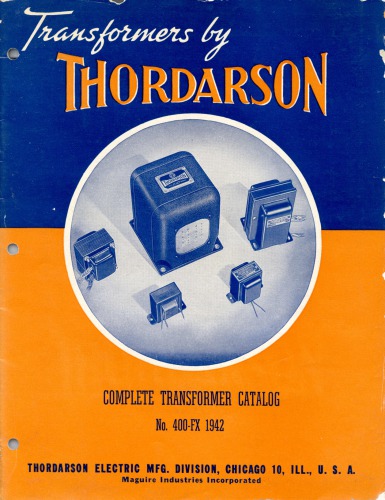 Thordarson Transformer Catalog