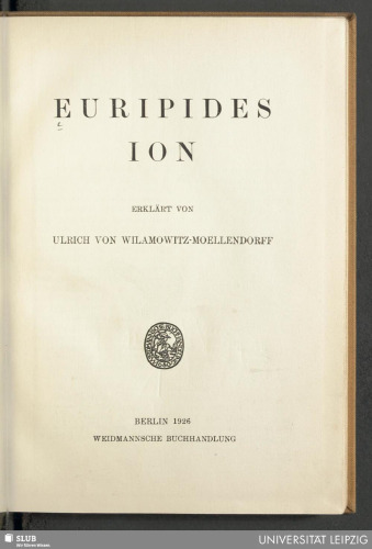 Euripides: Ion