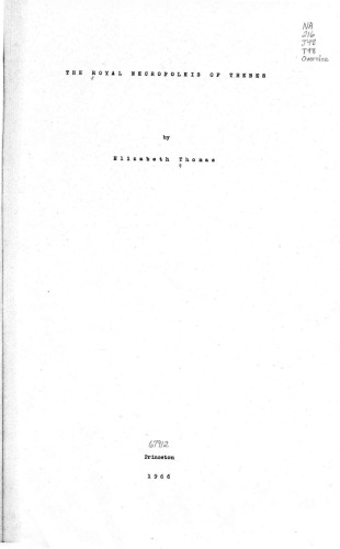 The Royal Necropoleis of Thebes