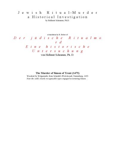 Ritual Murder: Investigation (unofficial English translation by R. Belser)