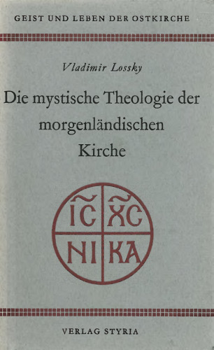 Die mystische theologie der morgenländischen kirche