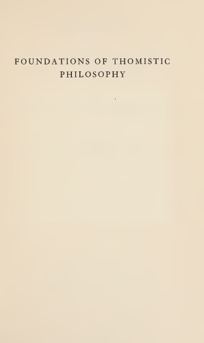 Foundations of Thomistic Philosophy