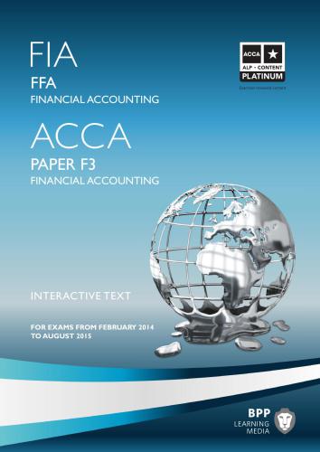 ACCA F3 Financial accounting 2015 study book BPP