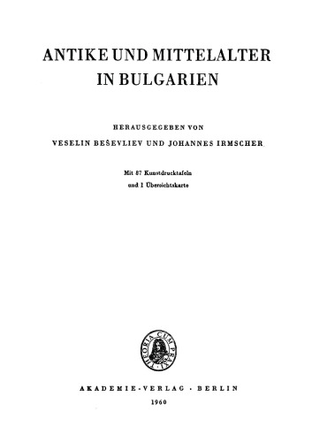 Antike und Mittelalter in Bulgarien