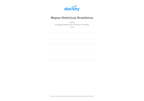 Grandes Personagens da Nossa História - Mapas Históricos Brasileiros