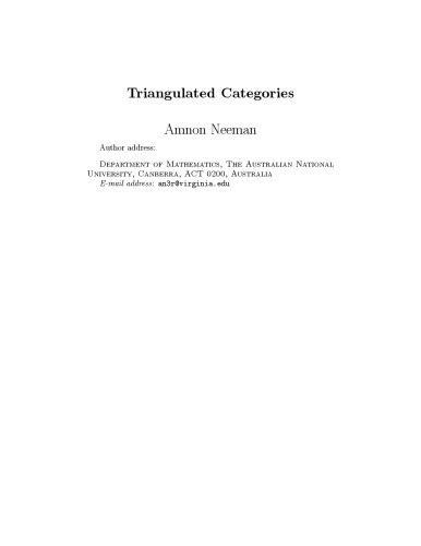 Triangulated Categories
