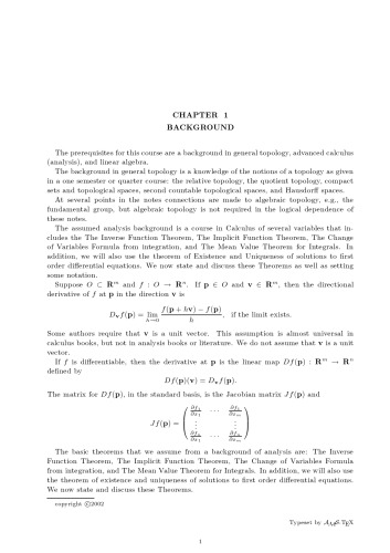Differential Geometry [Lecture notes]
