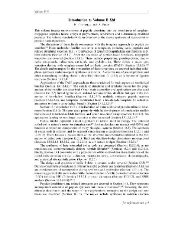 Houben-Weyl Methods in Organic Chemistry: Synthesis of Peptides